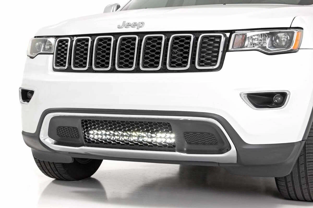 Fits Grand Cherokee WK2(11-20) LED Light Bumper Mount 20_ Black Dual 70773DRLA